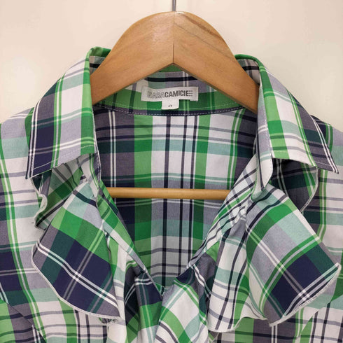 ナラカミーチェ NARACAMICIE チェック S/S フリル シャツ レディース 0