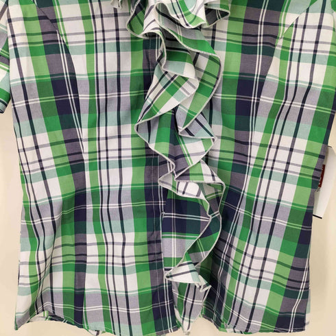ナラカミーチェ NARACAMICIE チェック S/S フリル シャツ レディース 0