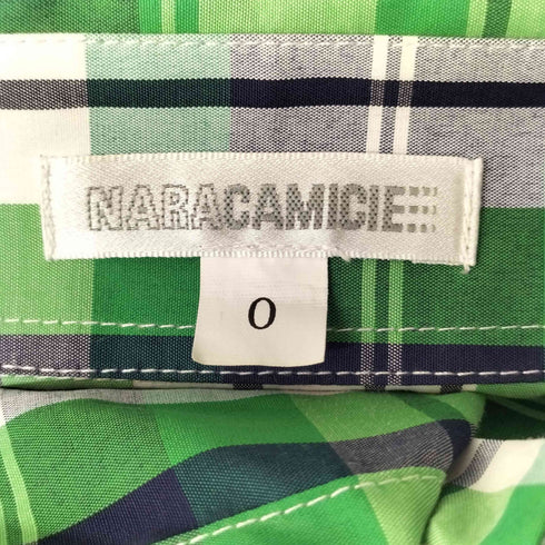 ナラカミーチェ NARACAMICIE チェック S/S フリル シャツ レディース 0