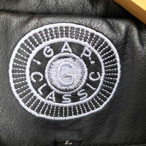 ギャップ Gap 90s- OLD cow leather カウレザー 両面刺繍レザージャケット メンズ L