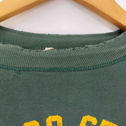 チャンピオン Champion 60s 大文字ランタグ ラバープリント OSWEGO STATE ラグラン カレッジスウェット メンズ import:L