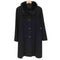 pure cashmere blue fox fur カシミヤ100 襟フォックスファー ステンカラーコート レディース 9AR