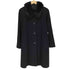 pure cashmere blue fox fur カシミヤ100 襟フォックスファー ステンカラーコート レディース 9AR