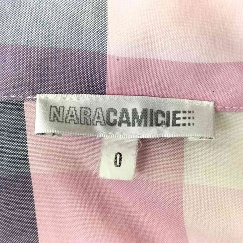 ナラカミーチェ NARACAMICIE ブロック チェック S/S シャツ レディース 0