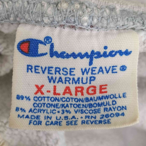 チャンピオン Champion 80-90s トリコタグ後期 USA製 REVERSE WEAVE LAKESIDE LACROSSE 3段カプセル 88ゾロ目 ハトメ プルオーバー パーカー 襤褸 メンズ import:XL