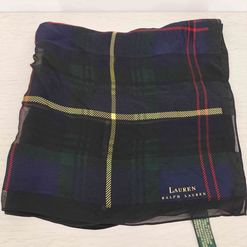 ローレンラルフローレン LAUREN RALPH LAUREN シルク タータンチェック スカーフ レディース