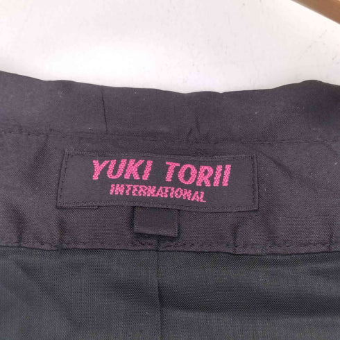 ユキトリイ YUKI TORII シルク100 丸襟半袖セットアップ レディース