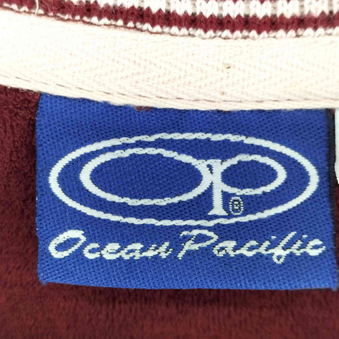 オーシャンパシフィック Ocean Pacific 80S パイル地 ロゴ刺繍 S/S ポロシャツ メンズ import:L