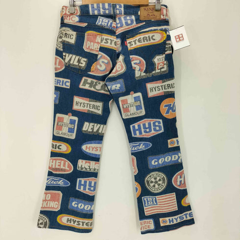 ヒステリックグラマー HYSTERIC GLAMOUR HYSTERIC MOTOR柄 フレアデニムパンツ レディース 28