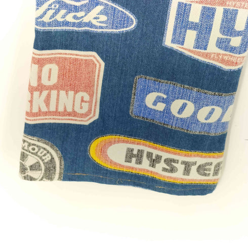ヒステリックグラマー HYSTERIC GLAMOUR HYSTERIC MOTOR柄 フレアデニムパンツ レディース 28