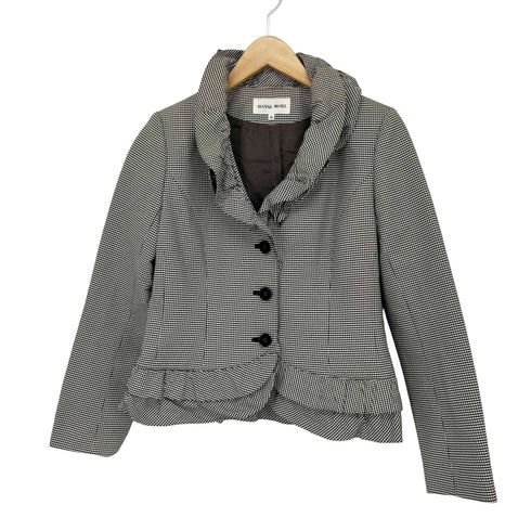 ハナエモリ HANAE MORI フリルハウンドトゥース ジャケット レディース JPN:38