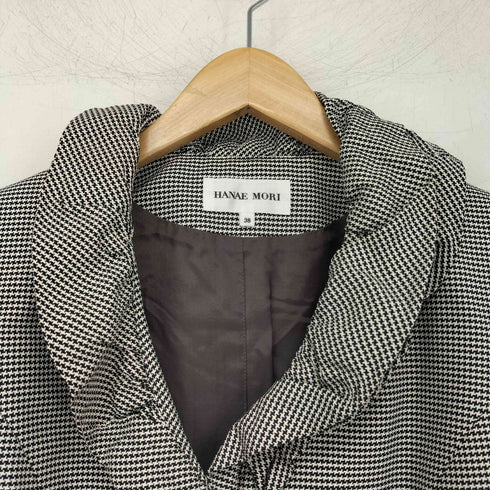 ハナエモリ HANAE MORI フリルハウンドトゥース ジャケット レディース JPN:38