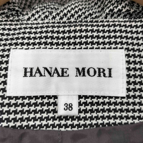 ハナエモリ HANAE MORI フリルハウンドトゥース ジャケット レディース JPN:38