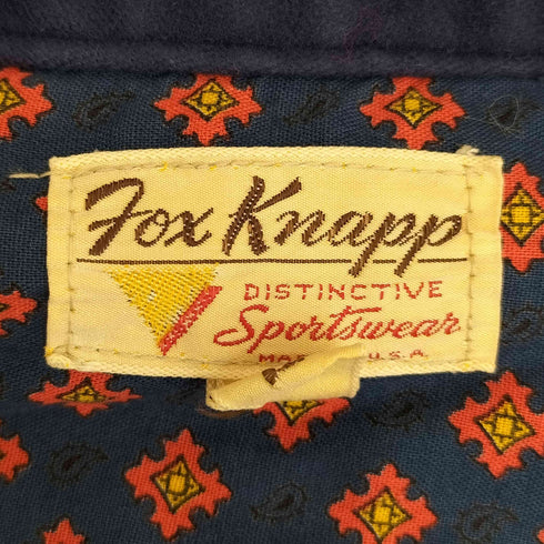 Fox Knapp 50-60s USA製 モールスキン 長袖シャツ メンズ import:L