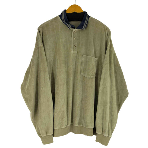 PRIDES LANDING 90S MADE IN USA ベロア L/S ポロシャツ メンズ import:L