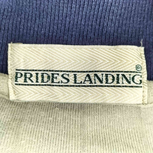 PRIDES LANDING 90S MADE IN USA ベロア L/S ポロシャツ メンズ import:L