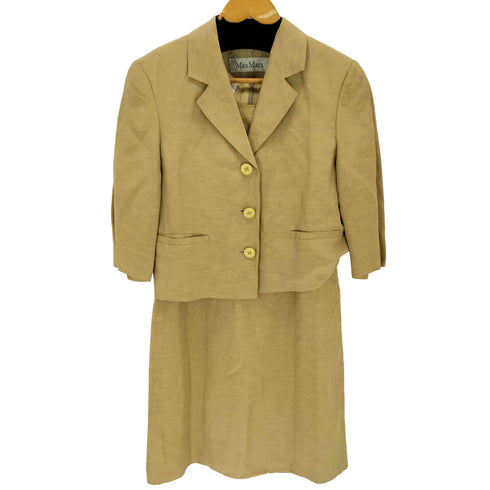 マックスマーラ MAX MARA イタリア製 リネンシルク 3Bテーラードジャケット ワンピースセットアップ レディース 40