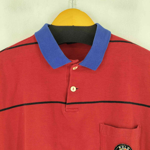ポロバイラルフローレン Polo by RALPH LAUREN 90S USA製 クッキー パッチ L/S ポロシャツ メンズ JPN:XL