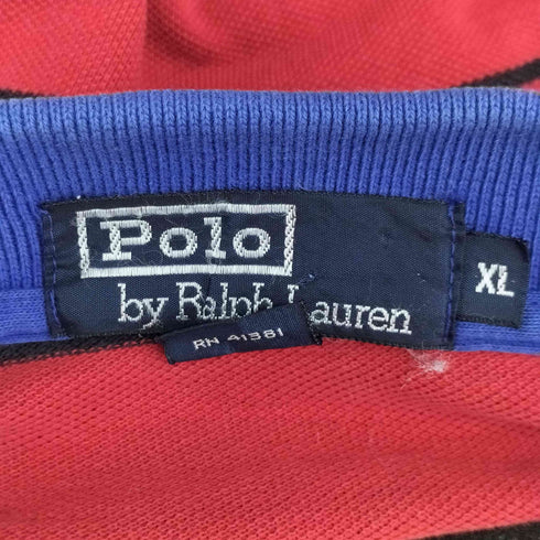 ポロバイラルフローレン Polo by RALPH LAUREN 90S USA製 クッキー パッチ L/S ポロシャツ メンズ JPN:XL