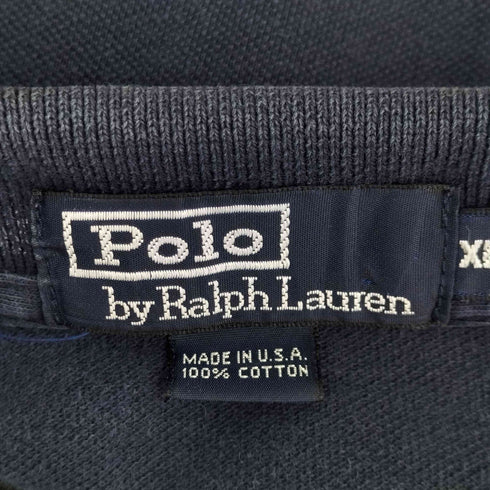 ポロバイラルフローレン Polo by RALPH LAUREN 90S USA製 CREST刺繍 S/S ポロシャツ メンズ JPN:XL