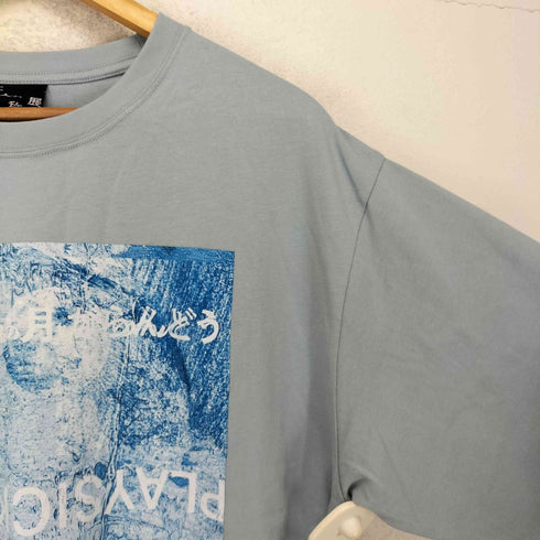 二人称展 フロントプリントクルーネックTシャツ メンズ L