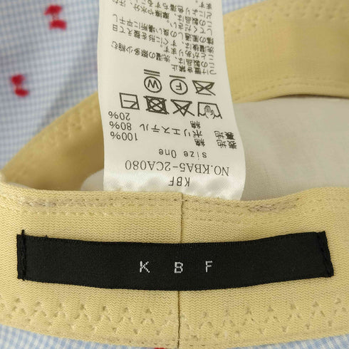 ケイビーエフ KBF 刺繍チェックチューリップHAT レディース ONE