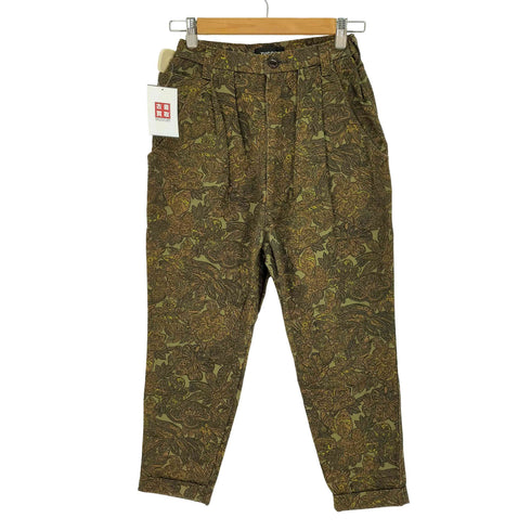 ズッカ ZUCCa 2-Tuck All-Over Print Cotton Pants 2タック 総柄 コットン パンツ レディース JPN:M