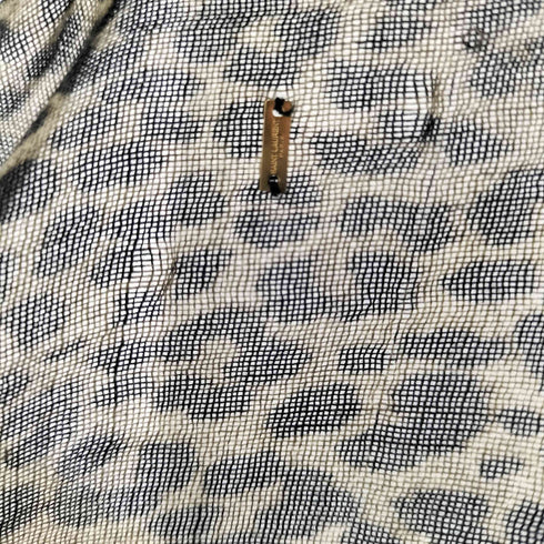 サンローランパリ SAINT LAURENT PARIS シルクカシミヤ レオパード柄 大判ストール メンズ