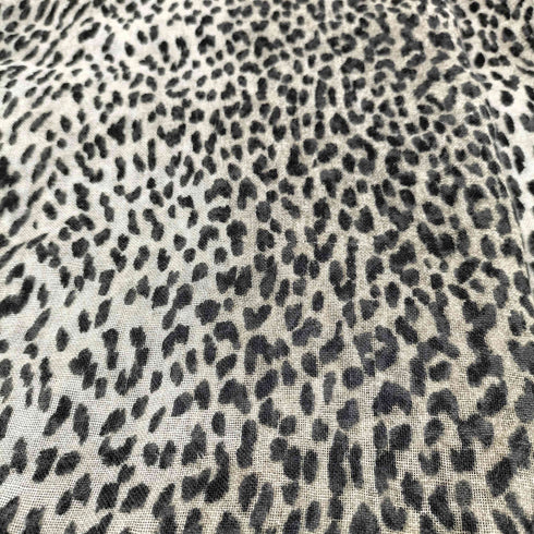 サンローランパリ SAINT LAURENT PARIS シルクカシミヤ レオパード柄 大判ストール メンズ