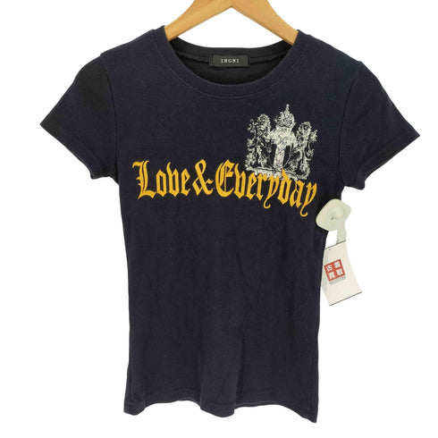 イング INGNI Y2K 両面刺繍プリント ラインストーン S/S TEE レディース