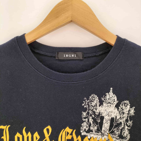 イング INGNI Y2K 両面刺繍プリント ラインストーン S/S TEE レディース