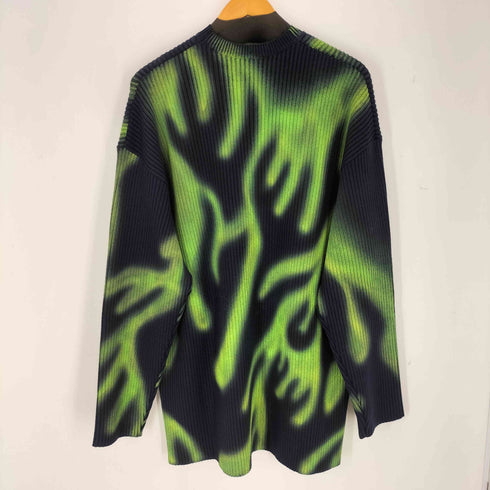 バレンシアガ BALENCIAGA 20SS Green Flame Oversized Sweater メンズ XS