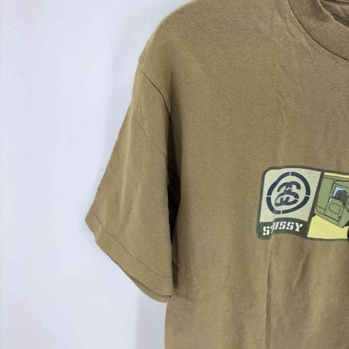 ステューシー Stussy USA製 紺タグ シングルステッチ アメ車 Tシャツ メンズ import:M