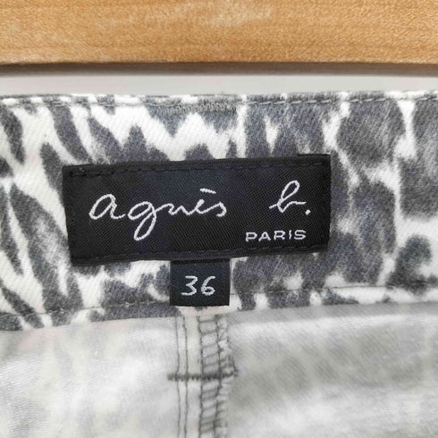 アニエスベー agnes b. レオパード ヒョウ テーパードパンツ レディース 36
