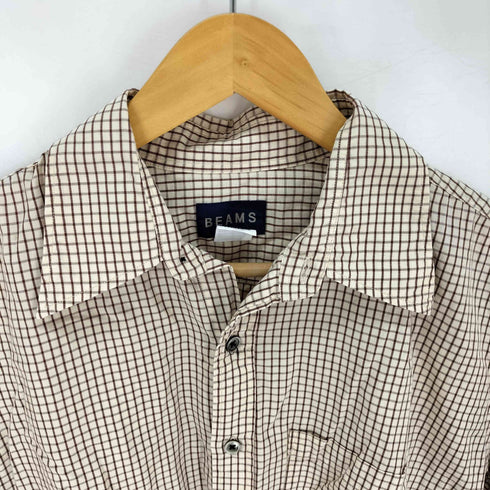 ビームス BEAMS チェック柄 半袖Tシャツ メンズ JPN:M