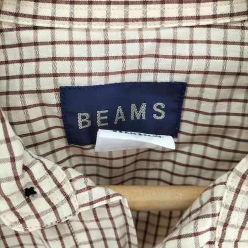 ビームス BEAMS チェック柄 半袖Tシャツ メンズ JPN:M