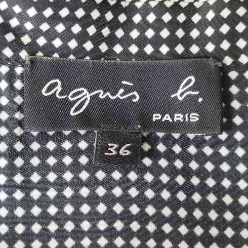 アニエスベー agnes b. ドット柄 半袖ワンピース レディース 36