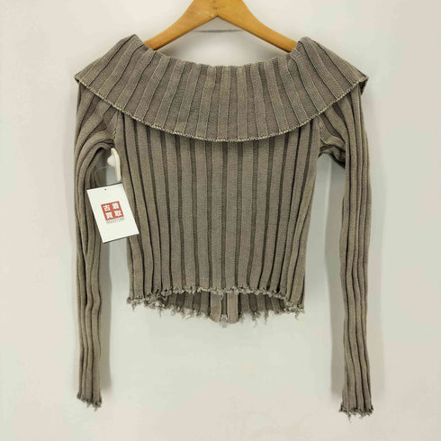 ザラ ZARA クロップドジップアップニット レディース import:M