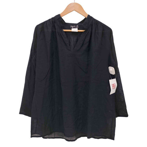 アニエスベー agnes b. スキッパー シアーシャツ レディース 36