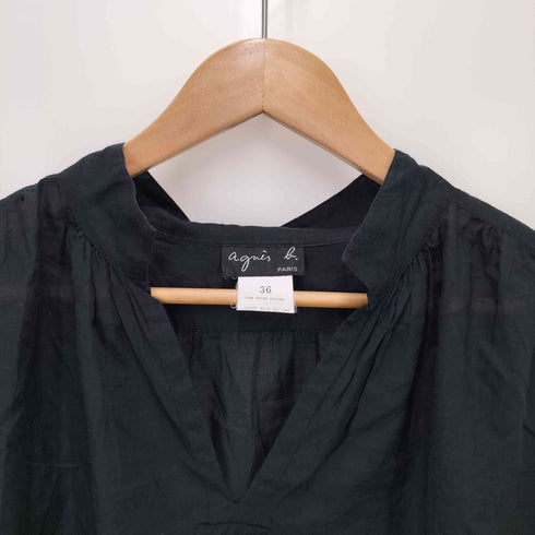 アニエスベー agnes b. スキッパー シアーシャツ レディース 36