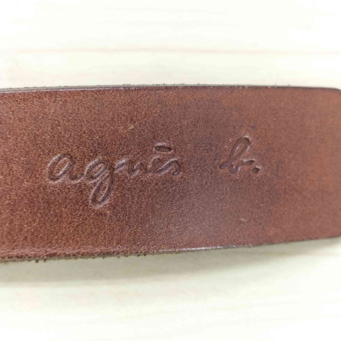 アニエスベー agnes b. レザーベルト レディース 80