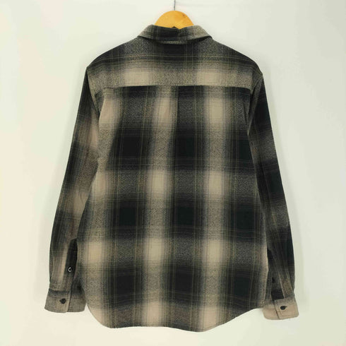 SHAKA WEAR オンブレ チェック コットン フランネル ブラック ネル シャツ メンズ JPN:L