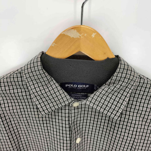 ポロゴルフラルフローレン POLO GOLF RALPH LAUREN 90s BONNARD L/S開襟チェックシャツ メンズ M