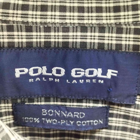 ポロゴルフラルフローレン POLO GOLF RALPH LAUREN 90s BONNARD L/S開襟チェックシャツ メンズ M