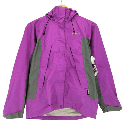 BAILESU RAIN WEAR GORE-TEX フードパッカブル 裾ドローコード ツートン ナイロンジャケット レディース JPN:9号