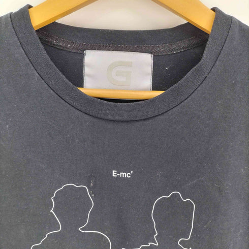 GADID ANONIEM グラフィック ロゴ 両面プリント クルーネック Tシャツ メンズ 0