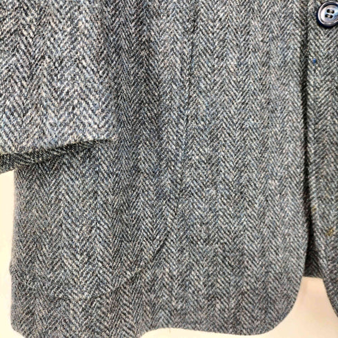 KAYSER Raffles 90s ウール100 背抜き ヘリンボーン 3B テーラードジャケット メンズ