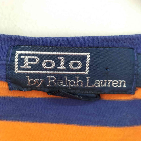 ポロバイラルフローレン Polo by RALPH LAUREN 90S スモールポニー刺繍 S/S ボーダー Tシャツ メンズ import:XL