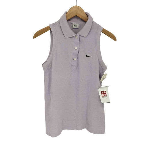 ラコステ LACOSTE 80S~90S 鹿の子ノースリーブポロ レディース US:36