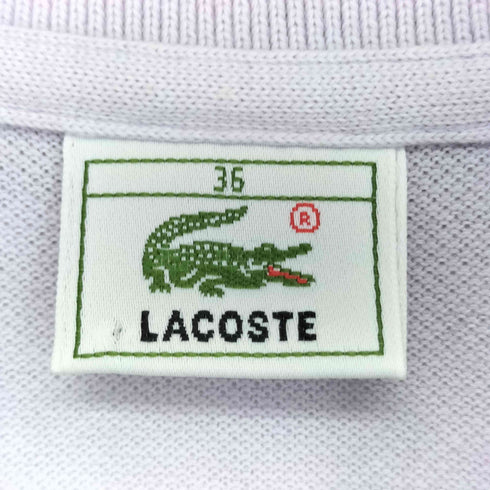 ラコステ LACOSTE 80S~90S 鹿の子ノースリーブポロ レディース US:36